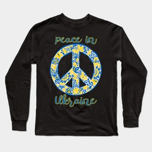 Peace in Ukraine pacific symbol Long Sleeve T-Shirt